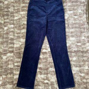 Denim & Co Blue Corduroy Pants Womens Size 10T 10 Tall B001
